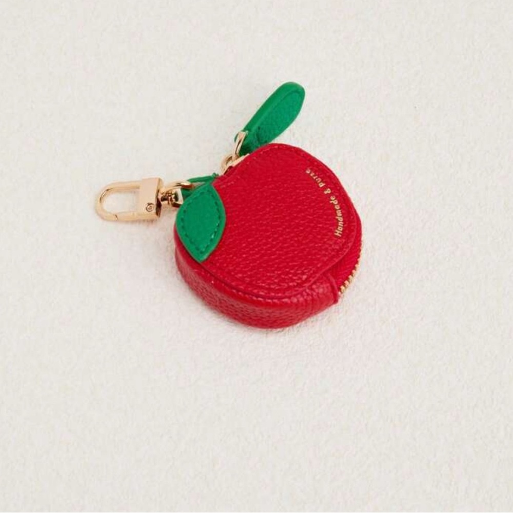 Red Apple  Keychain mini Coin Purse